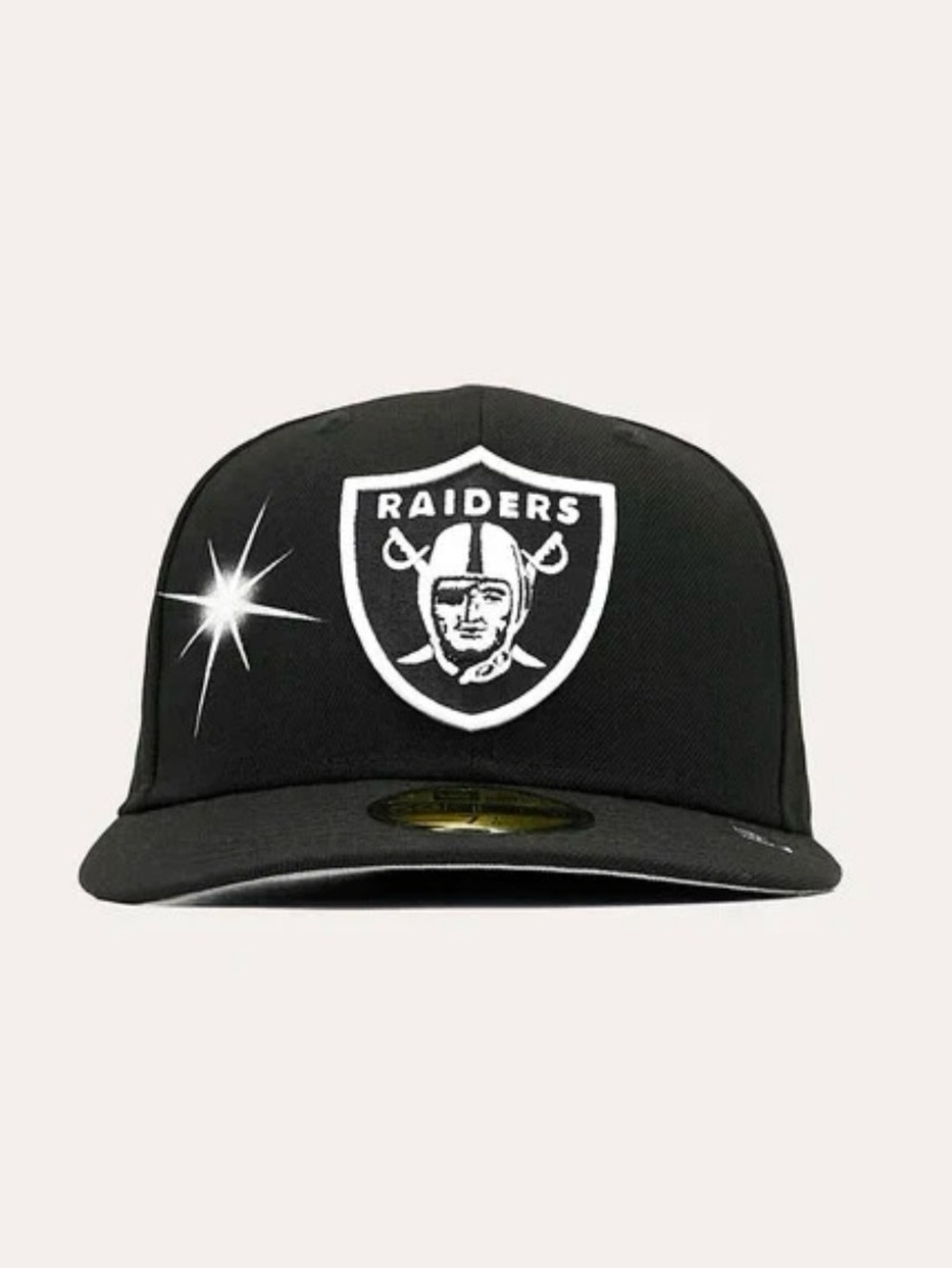 ay el ay en Las Vegas Raiders RARE New Era 59Fifty Fitted Black 7 1/8
